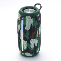 Enceinte Bluetooth Portable Led Colorée Subwoofer Outdoor Camouflage Avec Technologie Sans Fil Rouge Yonis - Yonis