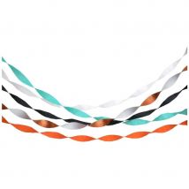 5 Serpentins De Papier Crépon - Halloween Vintage - Meri Meri