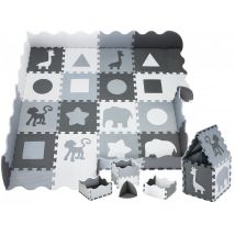 Tapis D'Eveil Bébé, Tapis Puzzle En Mousse 150x150 - Grand Tapis De Jeu Avec Rebord - Moby System