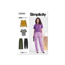Patron Simplicity 9690 - Top Et Pantalon Du 36 Au 54 (fr) Taille N°fr 36-44
