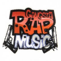 Lot De 3 Écussons Thermocollants Musique Gangsta Rap 3,5 Cm X 5 Cm - MyMercerie