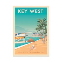 Affiche 50x70 Cm - Key West Florida - Olahoop Travel Posters - Wall Editions