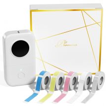 Mini Imprimante Bluetooth Portable Pour Étiquettes Sans Encre 203dpi 5 Rouleaux Yonis - Yonis