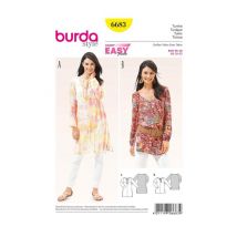 Patron Burda 6683 Tunique Du 36 Au 48 Taille N°fr 36-48