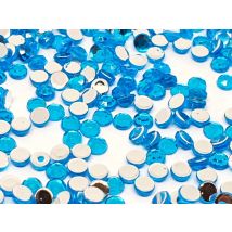 300 Perles Strass Cabochon Rond Strass Bleu 3 Mm Acrylique À Coller - Dos Argenté - La boutique de Karine