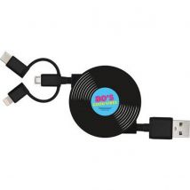 Yello Koko Câble 3 En 1 Suzy Usb A/micro Usb & Usb C & Lightning 1m Vinyl Bleu - Yello Koko