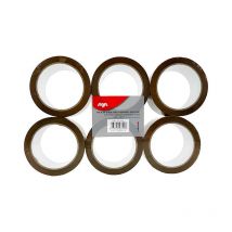 6 Rouleaux Rubans Adhésifs - Marron - 66mx 48mm - 45 Microns - Ki Sign