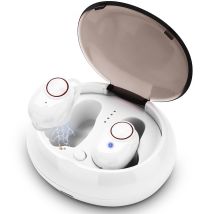 Ecouteurs Bluetooth Sport Sans Fil Avec Annulation De Bruit Et Boîtier De Charge Blanc Yonis - Yonis