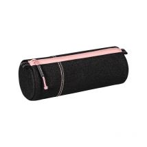 Grande Trousse Scolaire - Ronde - Noir Avec Paillettes - 22 X 8 Cm - Brunnen - Bruneau