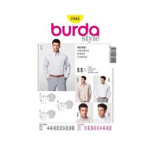 Patron Burda 7045 Chemise Homme Taille N°fr 44-60