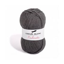 Pelote De Laine À Tricoter Poulinette - Cheval Blanc 306 Gris - ChevalBlanc