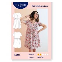 Patron Robe - Letty- Taille 34 À 48 - Majam