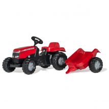 Tracteur A Pedales + Remorque Rollykid Mf - Rolly Toys