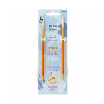 Aiguilles À Tricoter Circulaires Fixes 80 Cm Bois Flair Du N°3 Au 10 - Pony Taille N°5