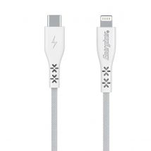 Energizer Câble De Charge Et De Données Usb-c Vers Lightning 1.2m Tressé Certifié Mfi Blanc - Energizer