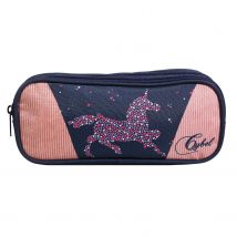 Trousse Scolaire 2 Compartiments Cybel Cheval Licorne Bleu - Bagtrotter - Bagtrotter
