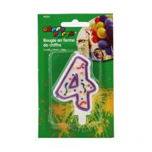 Bougie Anniversaire Chiffre 4 - Darda