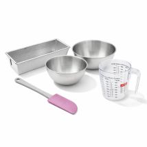 Set Pâtisserie Avec Moule À Cake Acier 25 Cm, 2 Bols À Mixer, Verre Mesureur Et Spatule Zenker