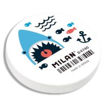 Gomme Blanche Ronde Synthétique Shark Attack Milan