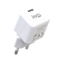 Jaym Chargeur Secteur Usb-c 30w Avec Technologie Power Delivery / Pps Rapide Blanc