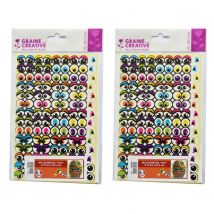 1188 Gommettes Adhésives - Yeux - Graine Creative