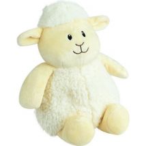 Peluche Bouillotte Mouton - A Chauffer Au Micro-ondes Micro Perles D'Argile +/- 19 Cm - Jemini
