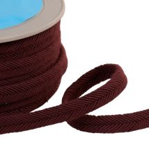 Double Cordon Fils 10mm Violet Prune Au Mètre - My mercerie