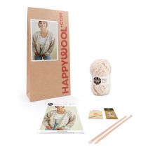 Kit Tricot Gilet Facile Hyacinth Sand 46/48 - Pingouin