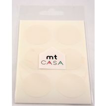 Masking Tape Mt Casa Seal Sticker Rond En Washi Blanc - White - MT Masking Tape