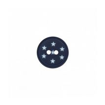 Boutons Étoiles Polyester 2 Trous 12mm X3 - Prym Marine Bleu