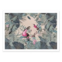 Affiche 50 X 70 Cm - Tropical Jungle Toucan Pink - Andrea Haase - Wall Editions