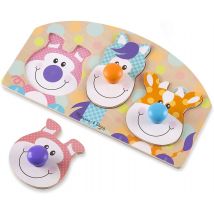 Mon Premier Puzzle En Bois Poignées Géantes : 3 Pièces Animaux - Melissa & Doug