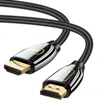 Câble Hdmi 2.1 Ultra Hd 8k Tressé Résistant 2 Mètres Noir Usams