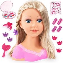 Charlène Super Modèle Tête À Coiffer Et Maquiller Cheveux Blond - Bayer Design