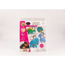 Crystal Art Kit Porte Clés X3 Dinosaures - Crystal Art
