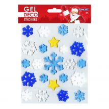 Stickers Gel Noël Pour Fenêtre - Flocons De Neige - Global Gift