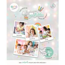 Pack Anniversaire X8 Dinos Coloriages G - ARA CREATIVE