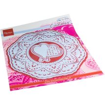 Gabarit De Découpe Pour Machine Marianne Design - Anja's Elegant Circle With Hearts - Marianne design