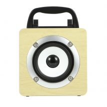 Enceinte Bluetooth Sans Fil Portable En Bois 5w Autonomie 3-4 Heures 500mah Usb Beige Yonis - Yonis