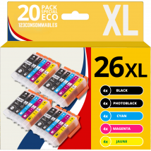 123consommables - 26xl - Cartouche D'Encre Compatible Avec Epson Pour Epson Expression Premium Xp-510 Xp-520 Xp-600 Xp-605 Xp-610 Xp-615 Xp-620 Xp-625