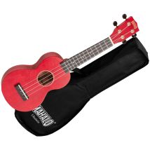 Mahalo Ms1trd Slimline - Ukulélé Soprano - Tilleul - Rouge Satin - Housse Incluse