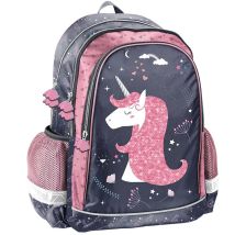 Sac À Dos Licorne Rose Love 38 Cm - 2 Compartiments