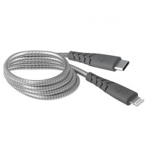 Force Power Câble Ultra-renforcé Usb-c Vers Lightning 3a Pd 60w Certifié Mfi 1.2m Gris