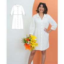 Patron Robe Chemise Ginny- Taille 34 À 48 - Majam