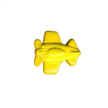 Lot De 6 Boutons En Forme D'Avion Couleur Jaune 15mm - MyMercerie