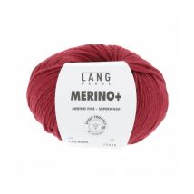 Pelote De Laine À Tricoter Merino + (plus) - Lang Yarns Rouge (060)