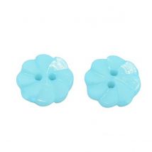 20 Boutons Acrylique Bleu Clair Forme Fleur Diamètre 13 Mm 2 Trous - Creation Couture Diy - La boutique de Karine