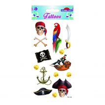 Tatouages Temporaires - Pirates - Couleurs - Global Gift