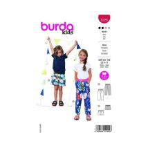 Patron Burda 9228 - Short Hawaïen Pour Enfants Taille N°fr 4-11 Ans