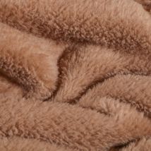 Tissu Doudou Uni Beige - Craftine